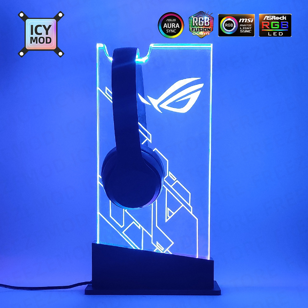 Pc Gaming Fullset - Chassis Rgb Headset Houder Argb Transparant