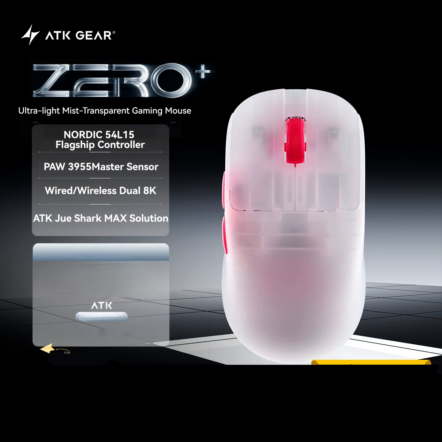 Pc Gaming Lounge - NIEUWE ATK ZERO Plus muis, draadloos