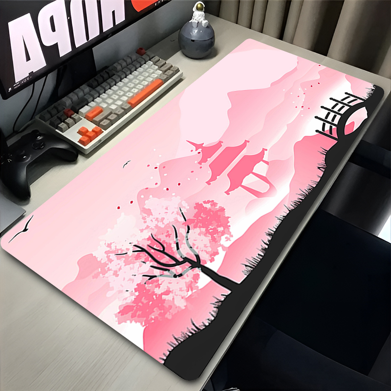 Pc Gaming Pink - Muismat Gamer Computeraccessoires Sakura Roze Toetsenbord