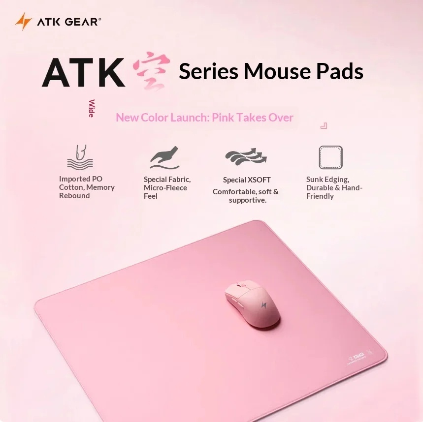 ATK Sky Pink, groot gaming-mui - Pc Gaming Pink recensie en prijs